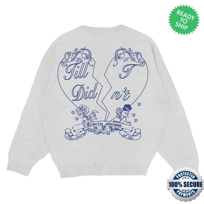 Official Gracie Abrams Merch Store Gracie Abrams Felt Good About You Crewneck Sweatshirt GracieAbrams