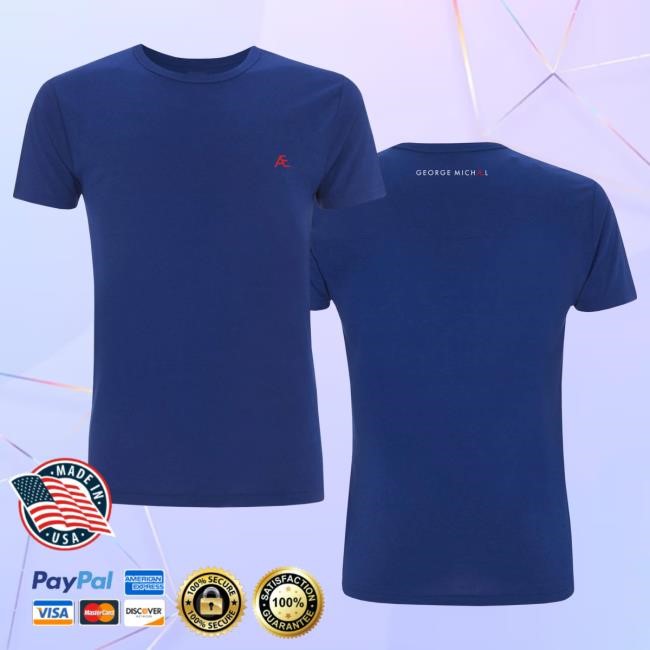 Official George Michael Merch Store George Michael AE Shirt 2024 (Blue)