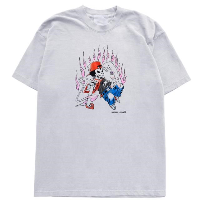 Warren Lotas Capsule Boy and Cat T-Shirt White Art