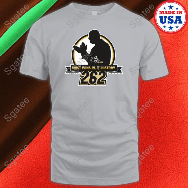 Cubuffsmbb Tad Boyle 262 Most Wins In Colorado Basketball History Tee
