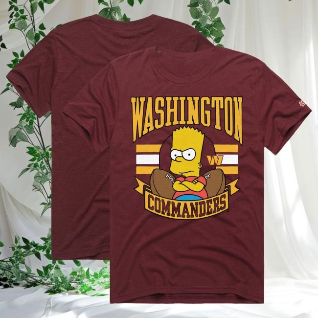 Official Unisex Homage x The Simpsons Burgundy Washington Commanders Hot Shirt