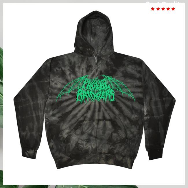 Phoebe Bridgers Merch Black Tie Dye Metal Hoodie
