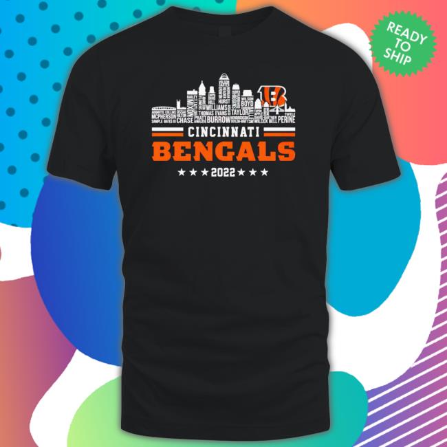 Cincinnati Bengals 2022 Players Name City Tee