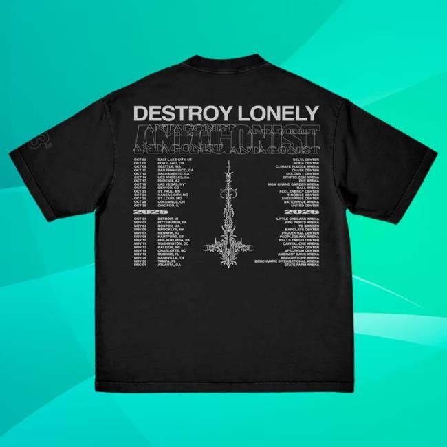 Official Playboi Carti Merch Store Destroy Lonely Mirror Girls Tshirt