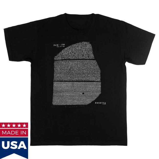 Rosetta Stone Black Unisex Tshirt British Museum Store Shop Official Store Shop