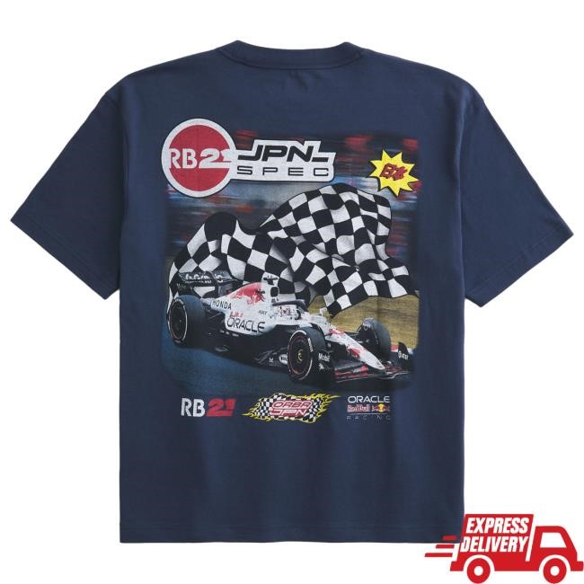 Official Hollister Merch Store Boxy Oracle Red Bull Racing Graphic Tees Hollister Co
