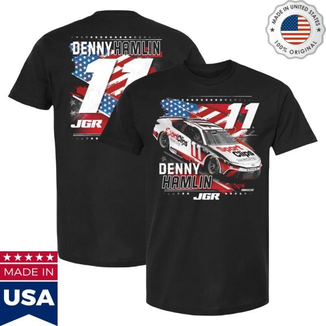 Denny Hamlin Black Patriotic New Shirt Official DH Merch Store