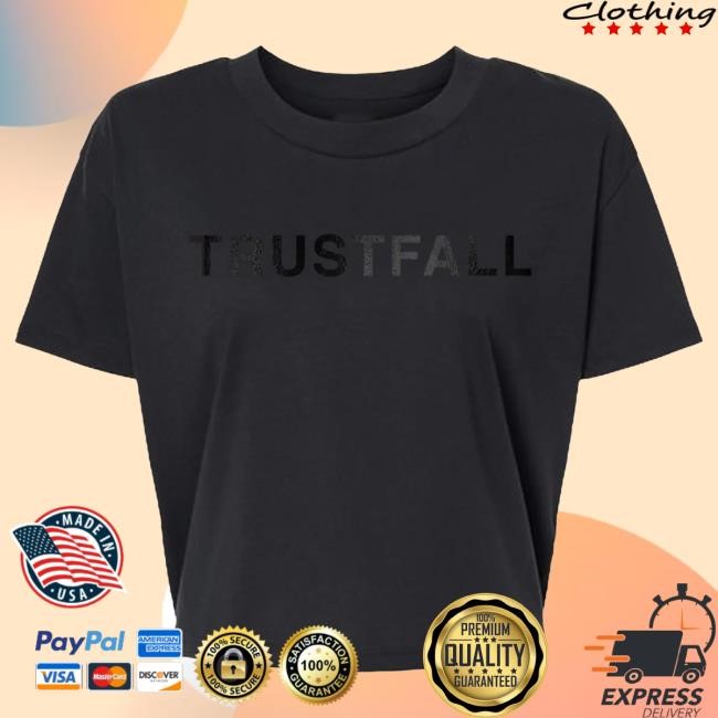 Official Pink Merch P!NK TRUSTFALL Black Foil Crop Tshirt