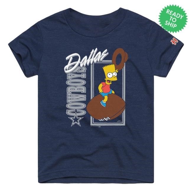 Official Dallas Cowboys Homage x The Simpsons Youth Tshirt - Navy
