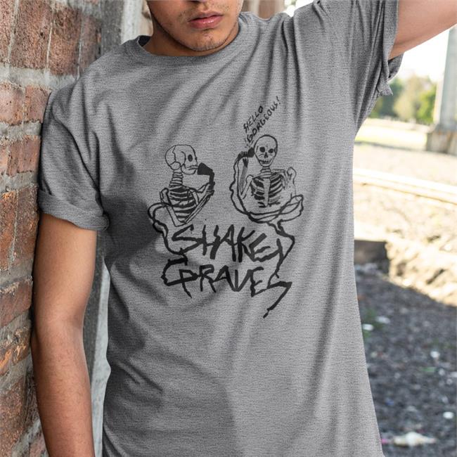 Shakey Graves Merch Hello Gorgeous Gold Tee Shirt