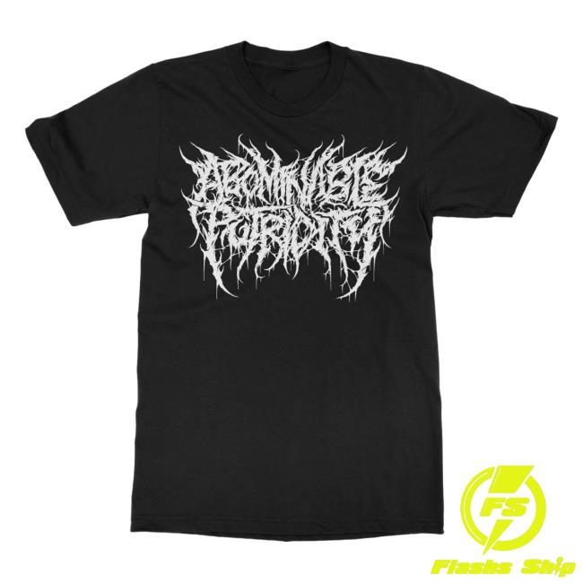 Official Indie Merch Store Shop Abominable Putridity "Entrenched Cosmic Brutality" Shirt 2024 Black/White Indiemerchstore