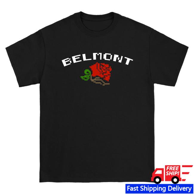 Belmont Merch Rose Black Shirt