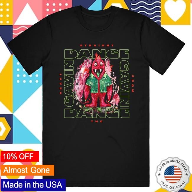 Official Dance Gavin Dance Merch Straight From The Heart - Black Attractive Shirt DanceGavinDance