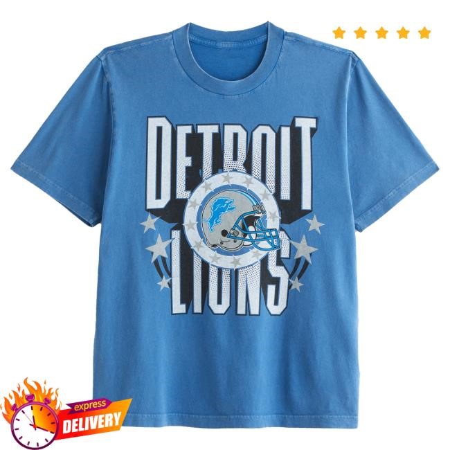Official Abercrombie And Fitch Store Detroit Lions Vintage-Inspired Graphic T Shirt NFL by Abercrombie