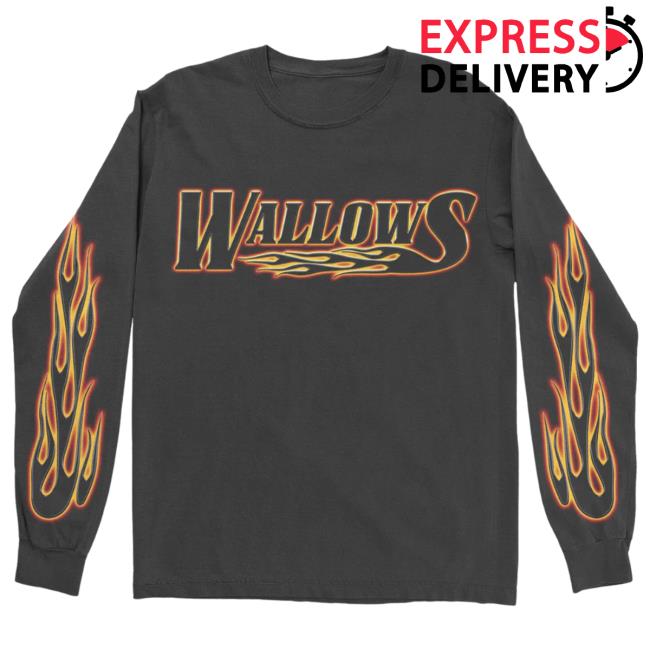 Official Wallows Store Merch Flames Crewneck Sweatshirt