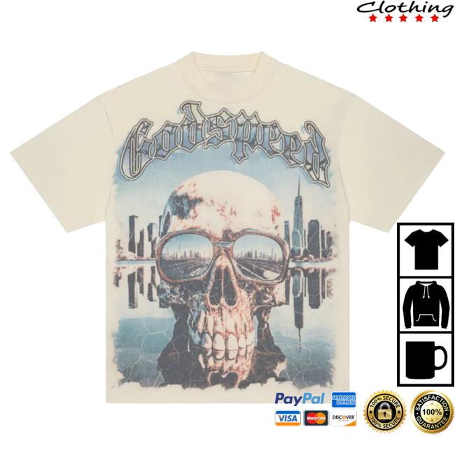 Official Godspeed Nyc Clothing Merch Tunnel Vision T-Shirts (Bone)