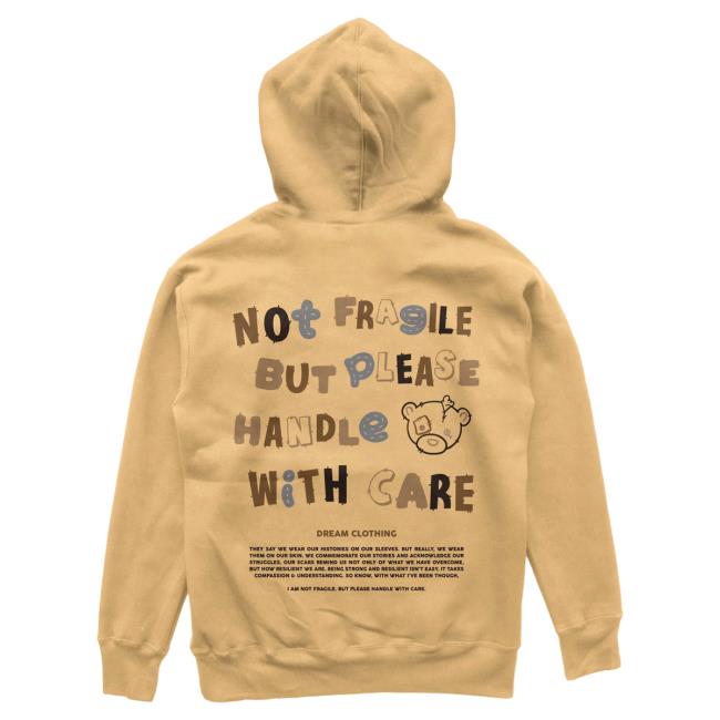 Official Dream Clothing Not Fragile But Please Handle With Care Crew neck Sweatshirt Peach Dreamclothinghq