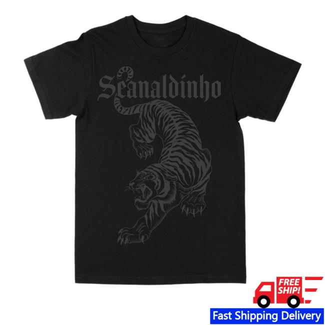 Official Quiet Panic Distro Merch Seanaldinho "Tiger" Black Long Sleeve T Shirt