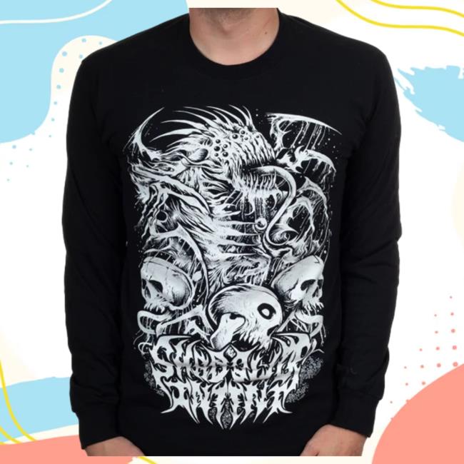 Official Indie Merch Store Shadow Of Intent Skull Creature Long Sleeve Tees Indiemerchstore