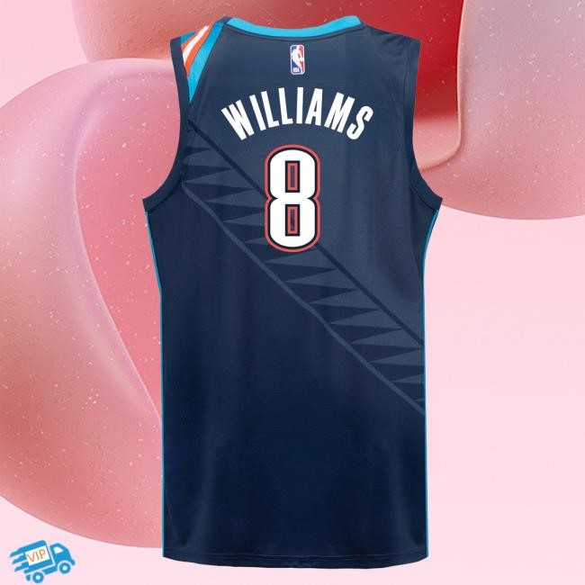 New Jalen Williams NBA Basketball Youth City Edition | Oklahoma City 2025-26 NBA Basketball Oklahoma City Thunder Jalen Williams Youth City