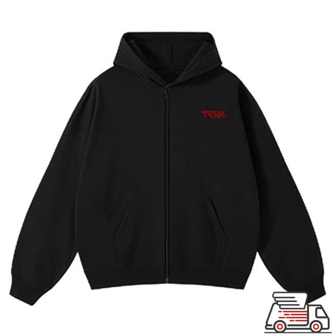 Official Andrew Tate Store Shop Top G Trw Casual Fit Zipped Hooded Sweatshirt Black R AndrewTate