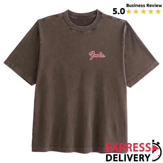 Official Abercrombie And Fitch Apparel Clothing Merch Fender Vintage-Inspired Graphic Hot Shirt Abercrombiefitch Store Shop